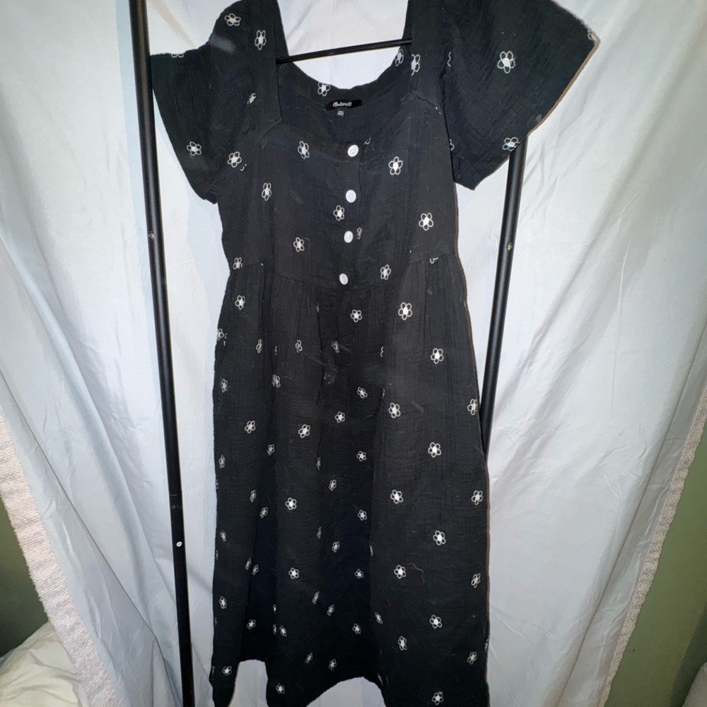 XXS Madewell Midi Dress with little daisys and pockets